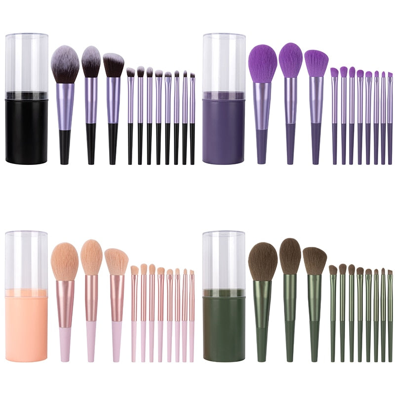 11pcs Long Tube Makeup Brushes Set-Makeup Brushes-UNIQSO