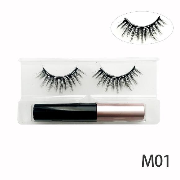 Natural Long Faux Mink Magnetic Eyelashes With Eyeliner-Magnetic Eyelash-UNIQSO