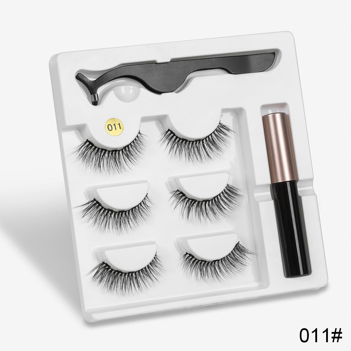 Sexy Sheep Magnetic Faux Mink Natural Long Eyelashes Kit Set (3 Pairs)-Magnetic Eyelash-UNIQSO