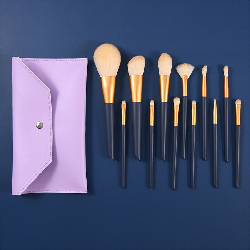 12PCS Natural Hair Makeup Brushes-Makeup Brushes-UNIQSO
