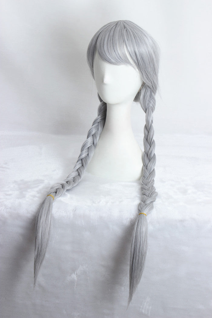 Cosplay Wig - Zootopia - Judy Hopps (Light Grey with Braids)-Cosplay Wig-UNIQSO
