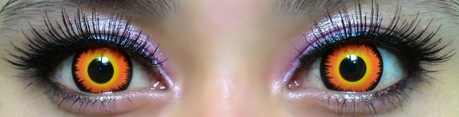 Coscon Crazy with Power - Orange Werewolf (1 lens/pack)-Crazy Contacts-UNIQSO