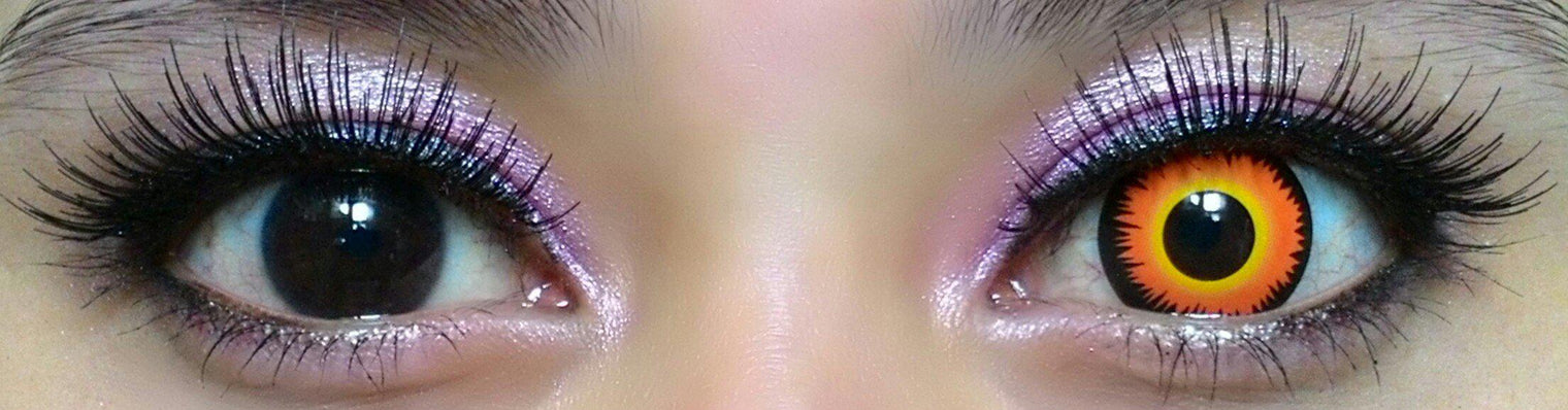 Coscon Crazy with Power - Orange Werewolf (1 lens/pack)-Crazy Contacts-UNIQSO