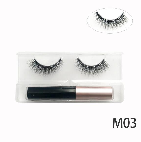 Natural Long Faux Mink Magnetic Eyelashes With Eyeliner-Magnetic Eyelash-UNIQSO