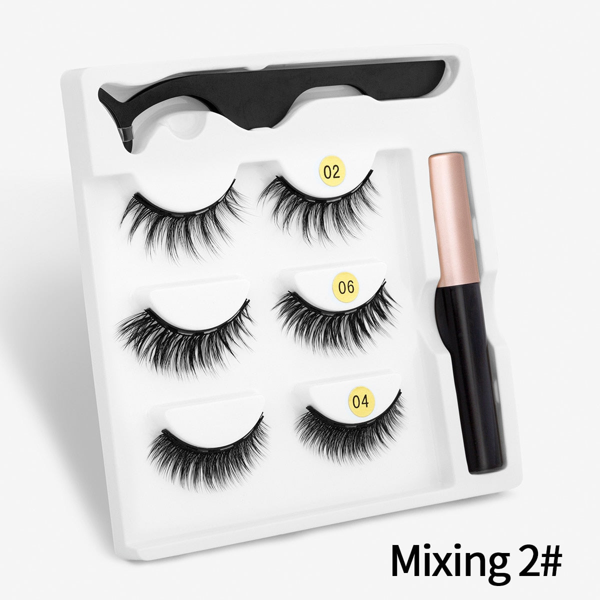 Sexy Sheep Magnetic Faux Mink Natural Long Eyelashes Kit Set (3 Pairs)-Magnetic Eyelash-UNIQSO