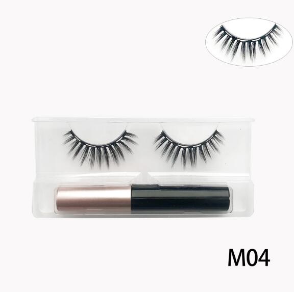 Natural Long Faux Mink Magnetic Eyelashes With Eyeliner-Magnetic Eyelash-UNIQSO