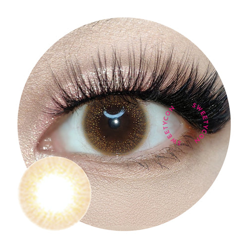 Sweety Glitter Mousse Brown (1 lens/pack)-Colored Contacts-UNIQSO