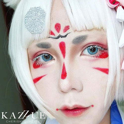Kazzue Blissful Blue colored contacts