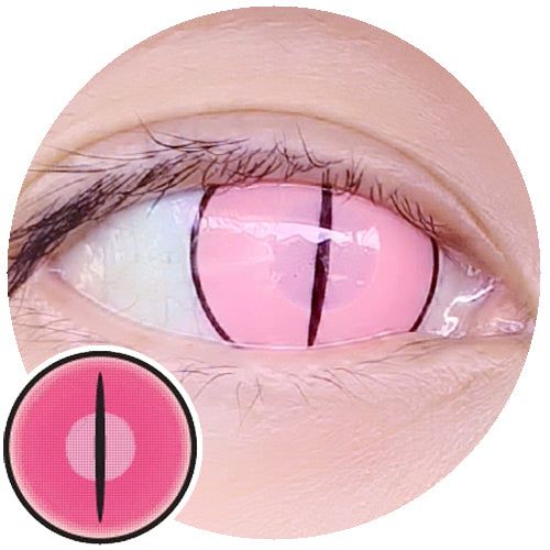 Sweety Crazy Light Pink Demon Eye / Cat Eye (1 lens/pack)-Colored Contacts-UNIQSO