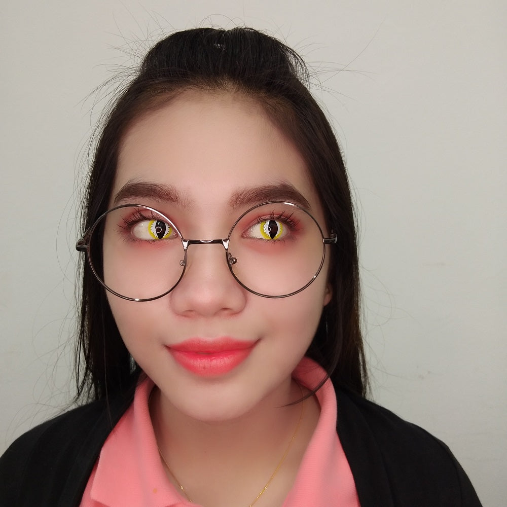 Sweety Crazy Yellow Dragon (1 lens/pack)-Crazy Contacts-UNIQSO