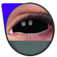 Flash Black Sclera Contacts Sabretooth/Blackout/Black (2 lenses/pack)-Sclera Contacts-UNIQSO