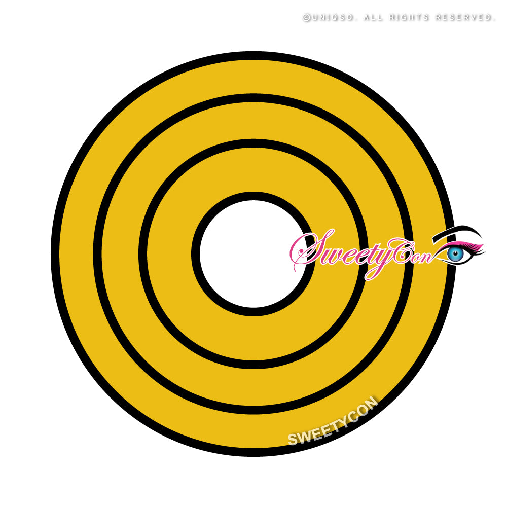 Sweety Crazy Yellow Rings (Chainsaw Man - Makima) (1 lens/pack)-Crazy Contacts-UNIQSO