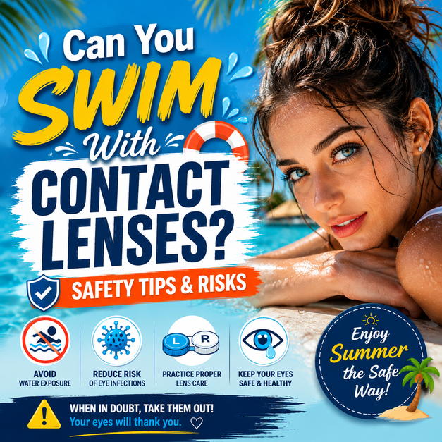 Can You Swim With Contact Lenses? What Colored Contact Lens Wearers Need to Know