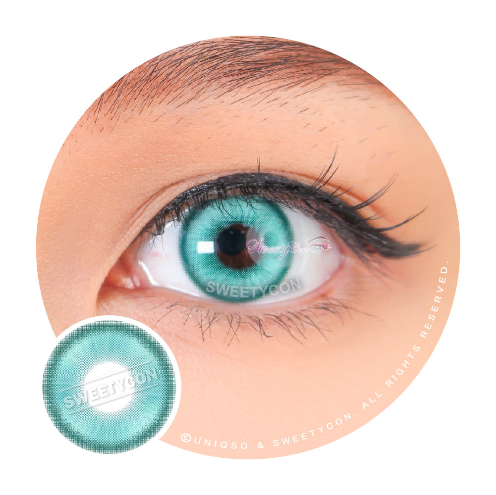 1 Day Sweety Star Tears Cyan Green (2 or 10 lenses/pack)-Colored Contacts-UNIQSO