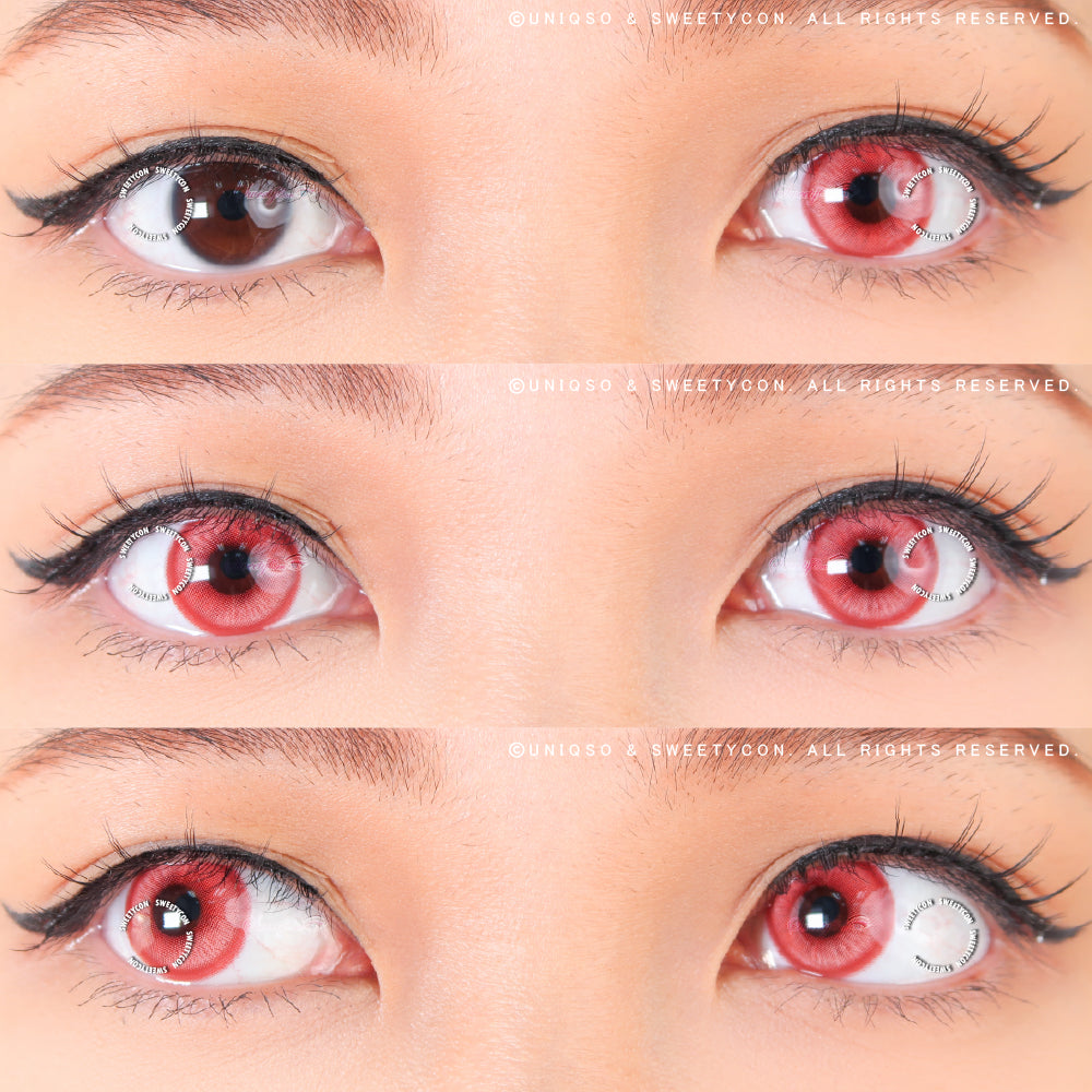 1 Day Sweety Star Tears Red (2 or 10 lenses/pack)-Colored Contacts-UNIQSO