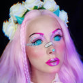 Sweety Mini Sclera Cyan Mesh Rim (1 lens/pack)-Mini Sclera Contacts-UNIQSO