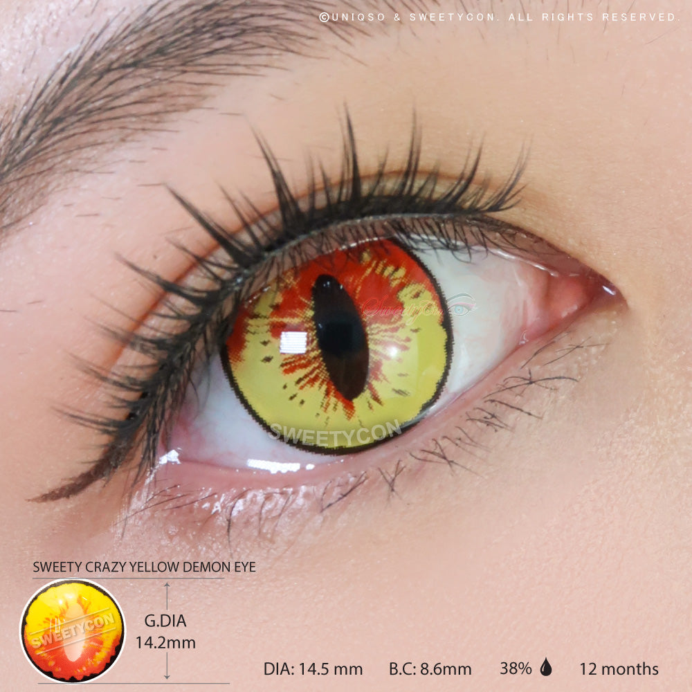 Wacky Contacts Sweety Crazy Mystery Orb Yellow Crazy Contacts – UNIQSO