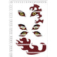 Demon Slayer Tattoo Sticker For Upper Moon 1 Kokushibo-Cosplay Accessories-UNIQSO