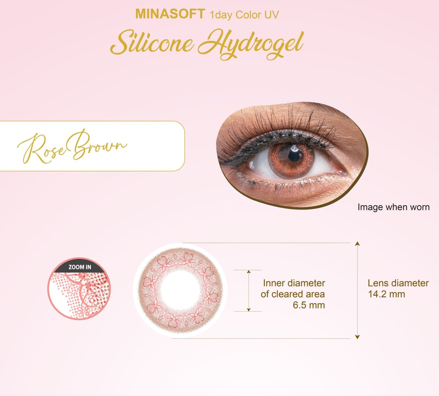 SEED Minasoft 1 day Color UV - Rose Brown-Colored Contacts-UNIQSO