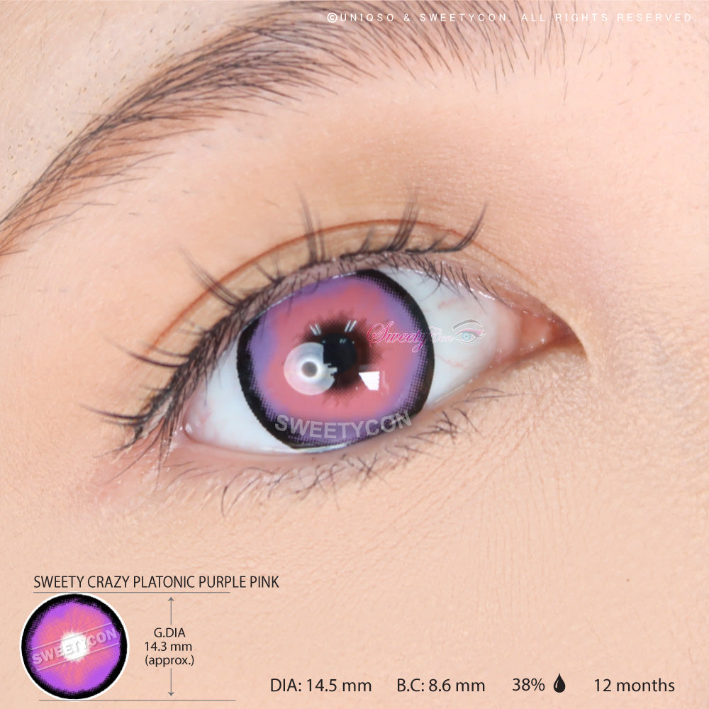 Purple Pink Colored Contacts For Honkai Star Rail Kafka Cosplay
