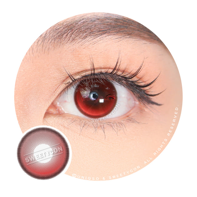 Sweety Crazy Fiery Red (1 lens/pack)-Crazy Contacts-UNIQSO