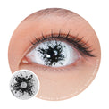 Sweety Mini Sclera Black Splash (1 lens/pack)-Mini Sclera Contacts-UNIQSO
