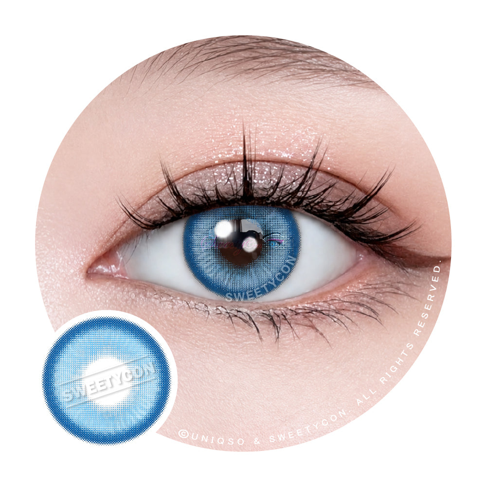 Sweety Halo Blue (1 lens/pack)-Colored Contacts-UNIQSO