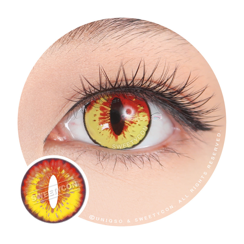 Sweety Crazy Mystery Orb Yellow Crazy Contacts – UNIQSO