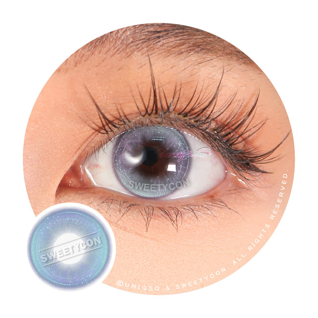 Sweety Butterfly Blue (1 lens/pack)-Colored Contacts-UNIQSO