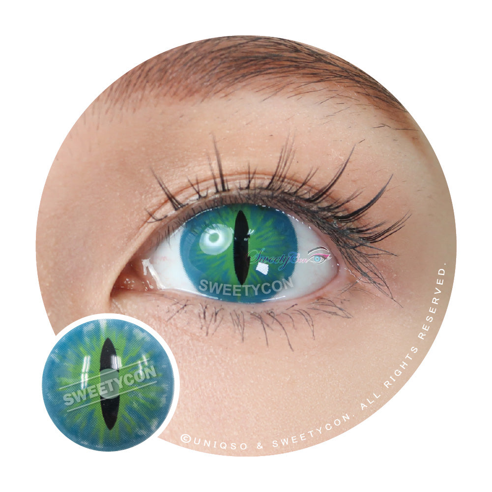 Sweety Crazy Dark Green Demon Eye / Cat Eye (New) (1 lens/pack
