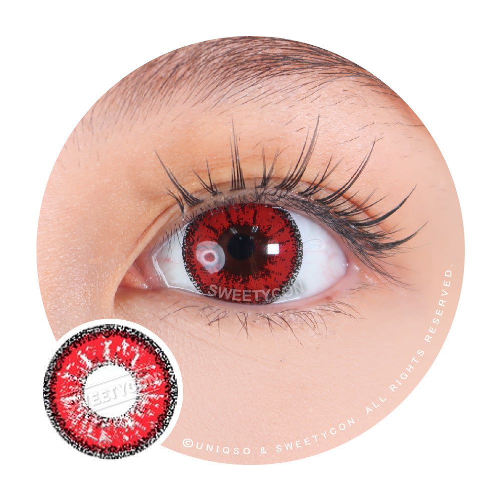 Sweety Crazy Zombie Red Halloween Contacts – UNIQSO