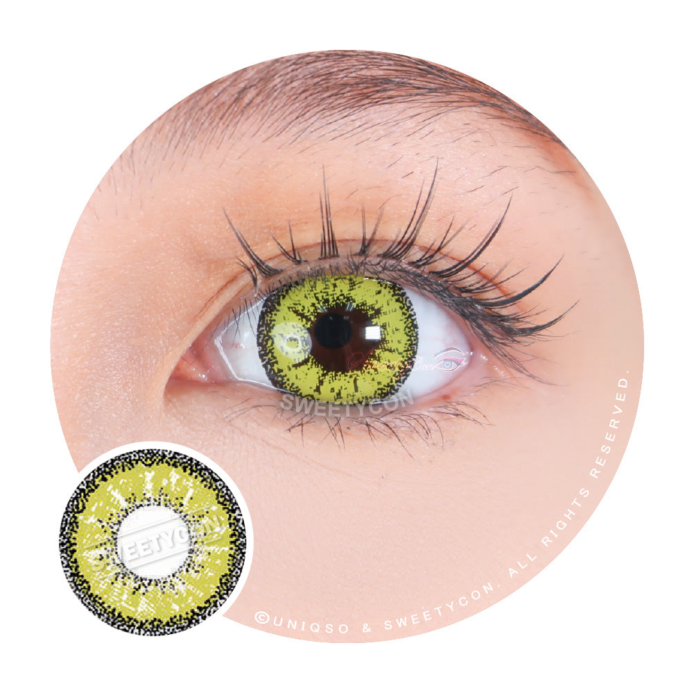 5cイセカイユニバース Sweety Crazy Zombie Yellow Halloween Contacts – UNIQSO