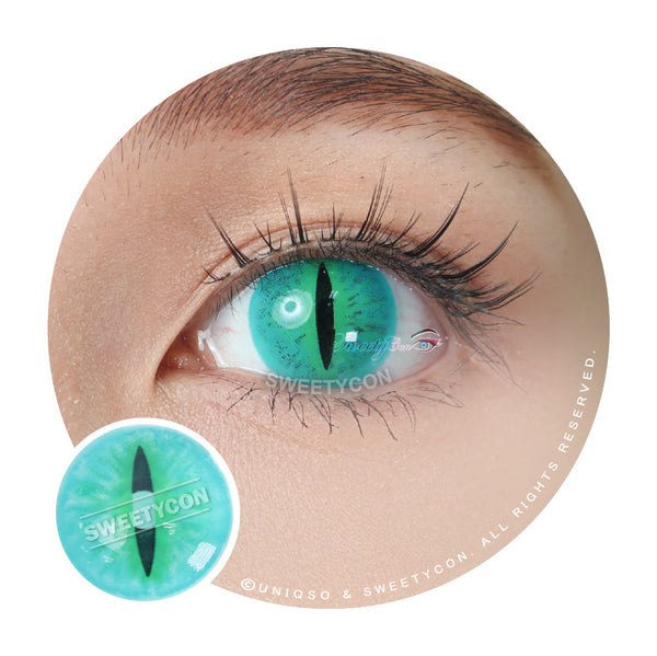 Green Cat Eye Contacts | Demon Eye Contacts | With Prescription