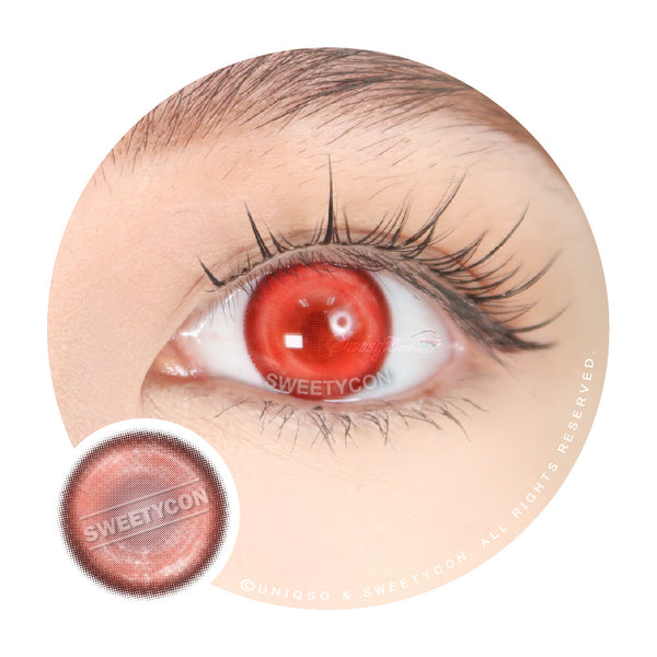 Sweety Delulu Red Colored Contacts – UNIQSO