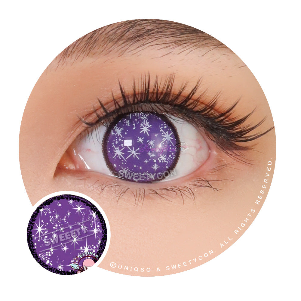 Anime Sparkle Violet V2 by KleinerPixel (1 lens/pack)-Colored Contacts-UNIQSO