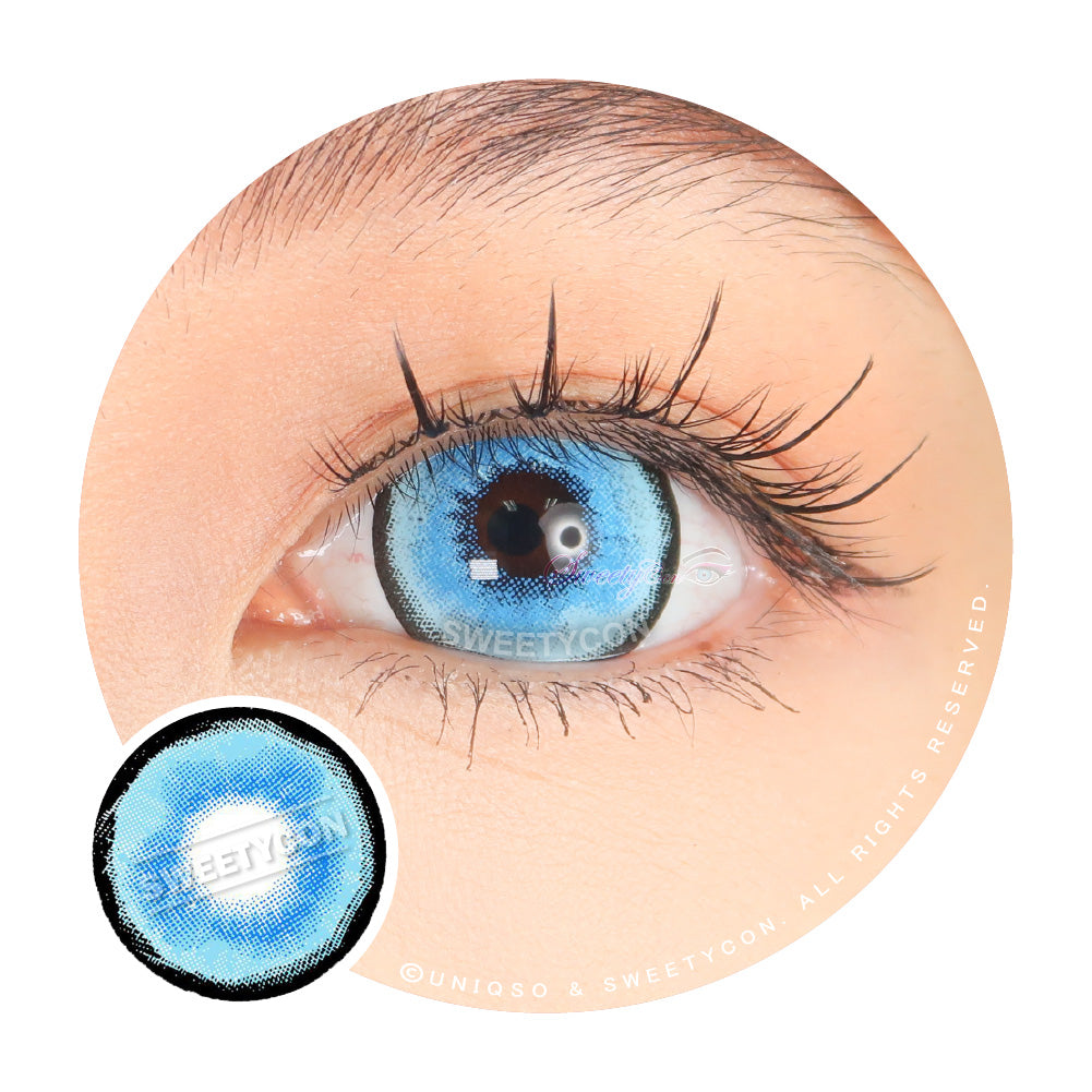 Sweety Mini Sclera Aquaman / Platonic Blue Colored Contacts – UNIQSO