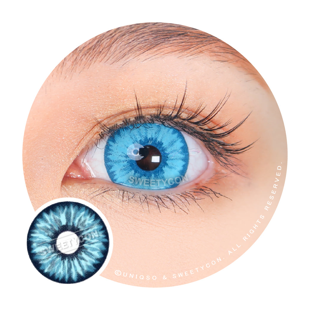 Sweety Crazy Mini Sclera Elf Blue-Mini Sclera Contacts-UNIQSO