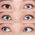 Sweety Mini Sclera Black Splash (1 lens/pack)-Mini Sclera Contacts-UNIQSO