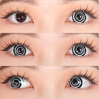 Sweety Mini Sclera Black Spiral (1 lens/pack)-Mini Sclera Contacts-UNIQSO