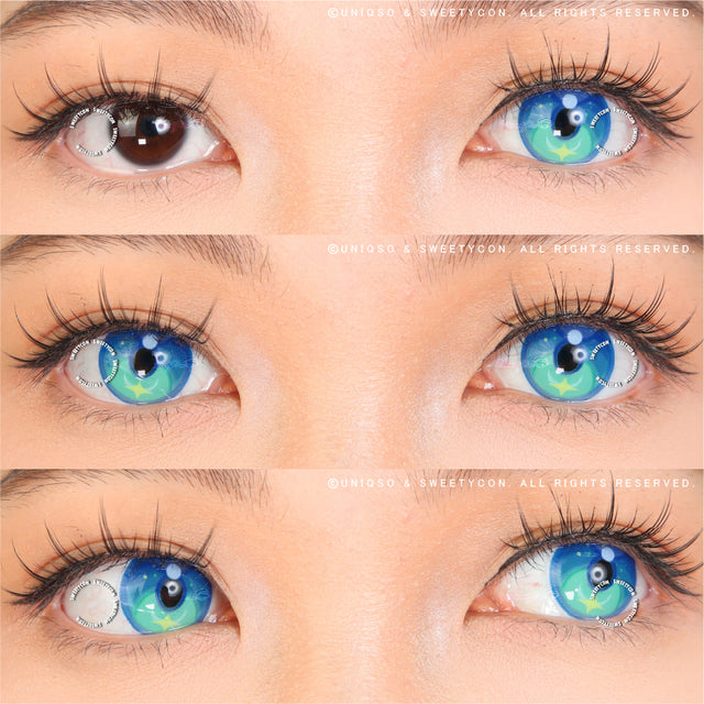 Sweety x Eyesinger Aurora Tide Blue (2 lenses/pack)-Colored Contacts-UNIQSO