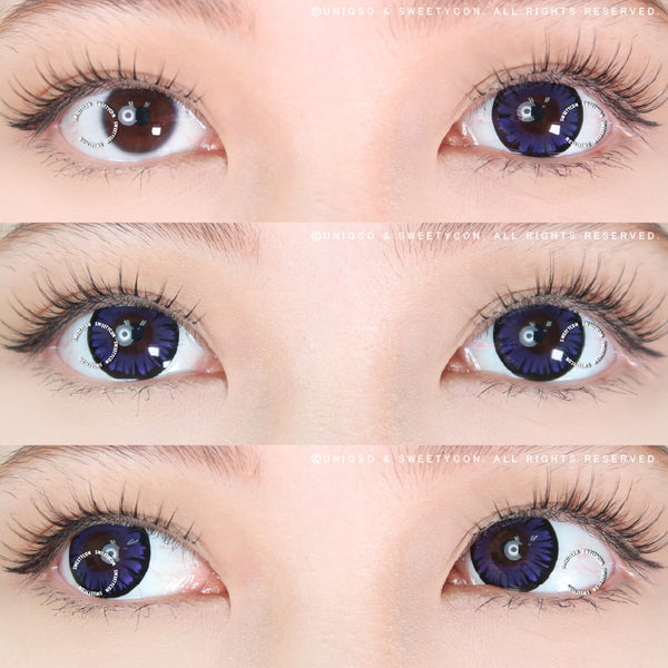Sweety Firefly Violet (1 lens/pack)-Colored Contacts-UNIQSO