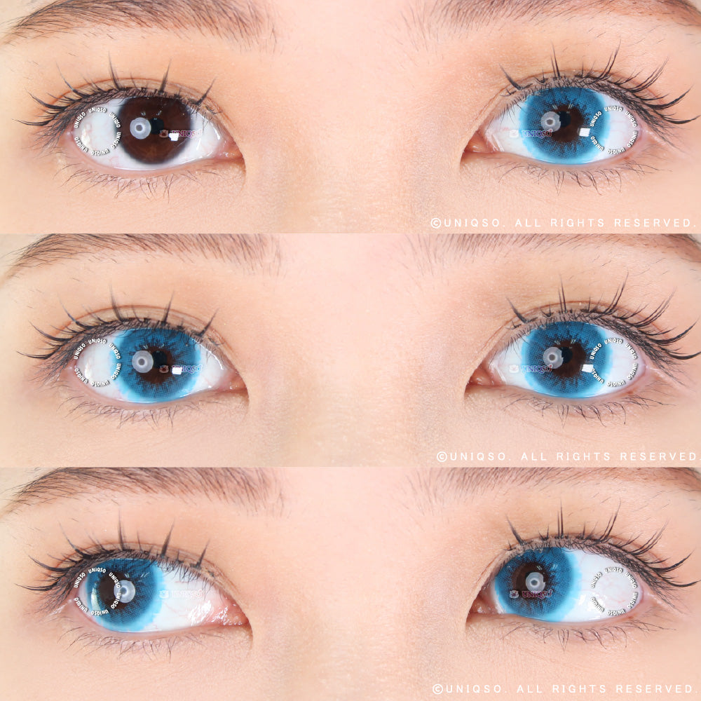 Western Eyes Solotica Blue (1 lens/pack) [Exp: 04/2027]-Colored Contacts-UNIQSO