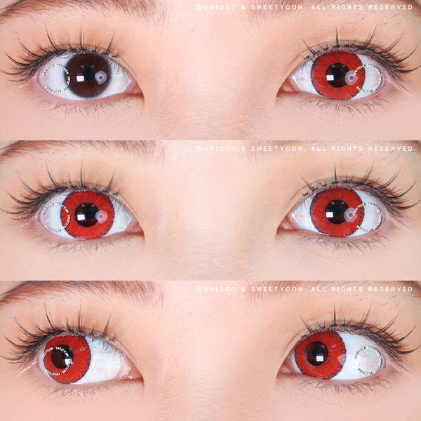 Sweety Devil Red (1 lens/pack)-Colored Contacts-UNIQSO
