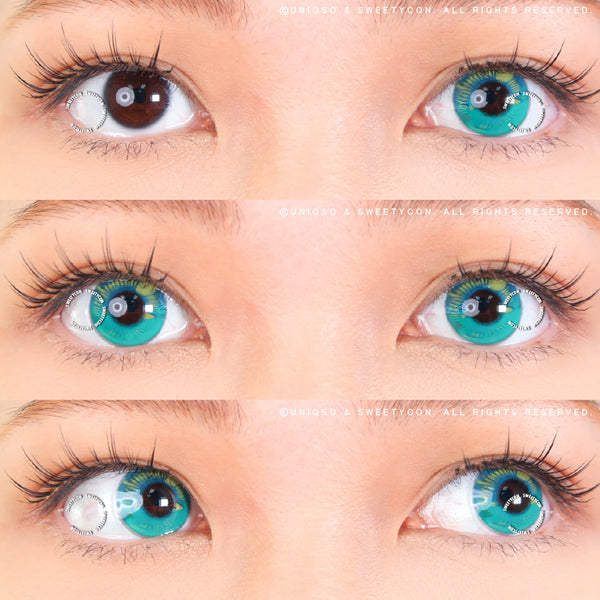Sweety Anime Turquoise (1 lens/pack)-Colored Contacts-UNIQSO