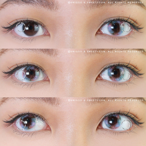 Sweety Colorful Rainbow Pink (1 lens/pack)-Colored Contacts-UNIQSO