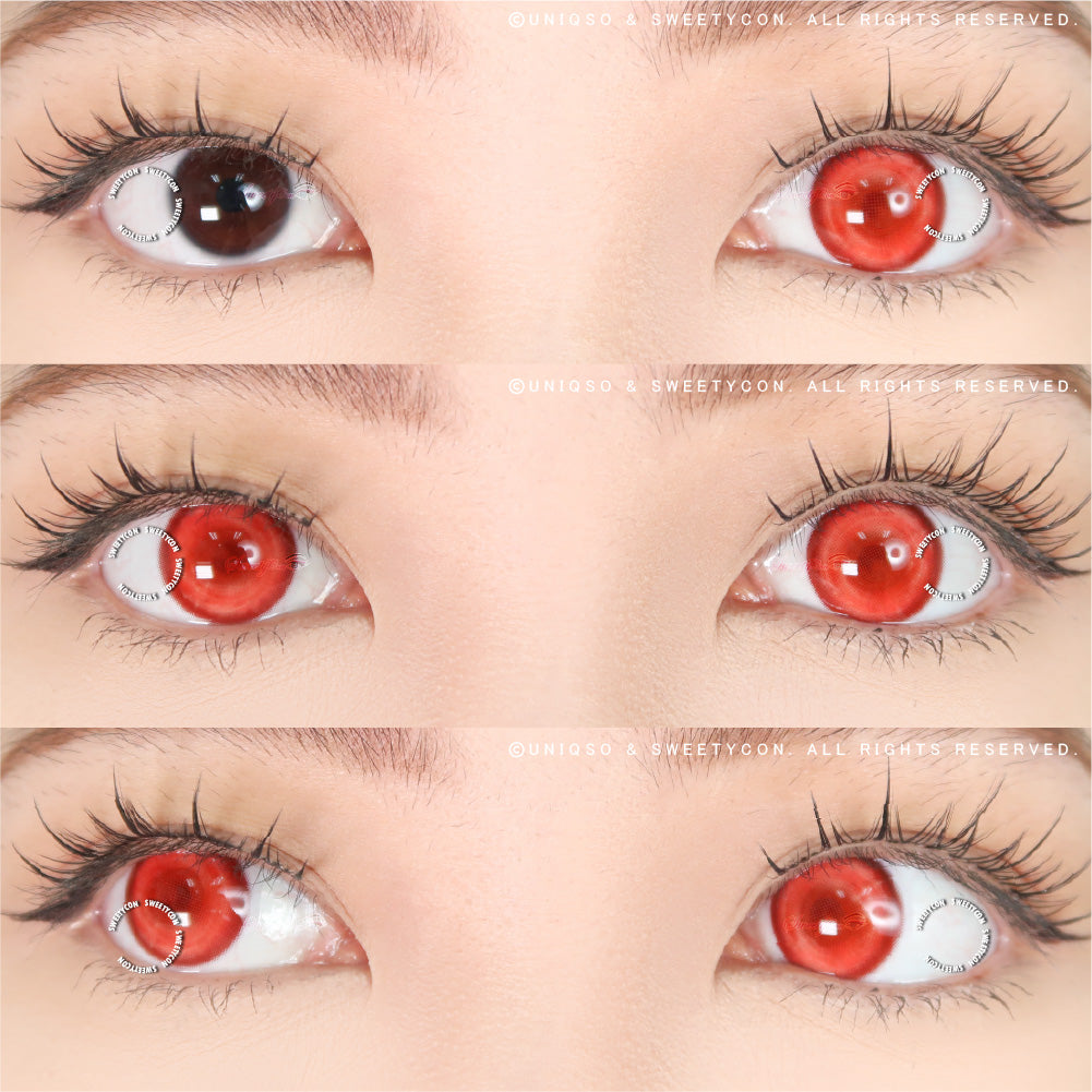 Sweety Delulu Red Colored Contacts – UNIQSO
