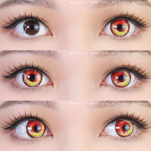 Anime Fire by KleinerPixel (1 lens/pack)-Colored Contacts-UNIQSO