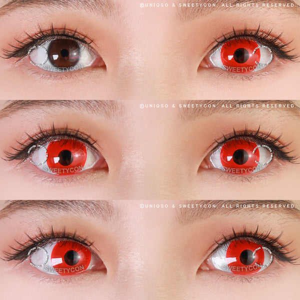 Sweety Crazy UV Glow Red (1 lens/pack)-UV Contacts-UNIQSO