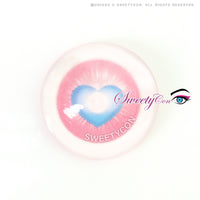 Sweety x Eyesinger Cupid Heart Pink (2 lenses/pack)-Colored Contacts-UNIQSO