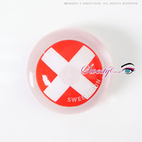 Sweety Crazy White Cross Red Eye (1 lens/pack)